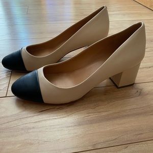 J. Crew Mary Jane heels black cap